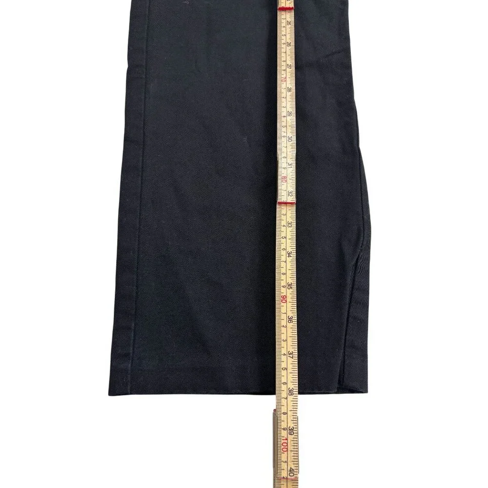Haggar Mens Black Straight Fit Pants 31x30 100% Cotton Made In Bangladesh